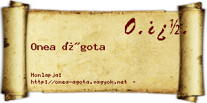 Onea Ágota névjegykártya